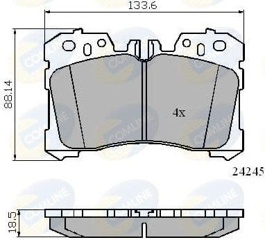 Brake Pad Set, disc brake CBP01733 - image 2