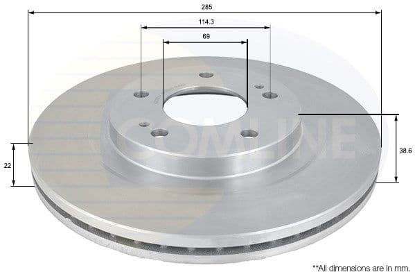 Brake Disc COATED ADC0361V - image 2