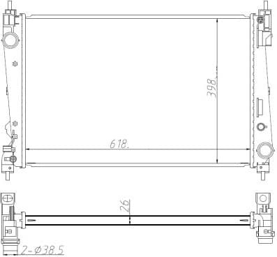 Radiator, engine cooling 550005