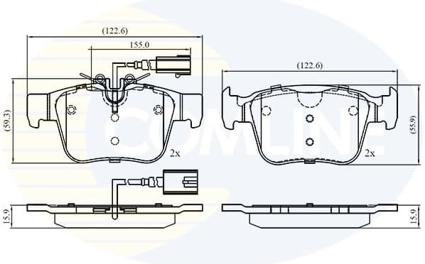 Brake Pad Set, disc brake CBP12426 - image 2