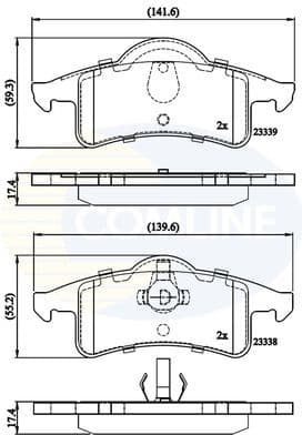 Brake Pad Set, disc brake CBP01231 - image 2