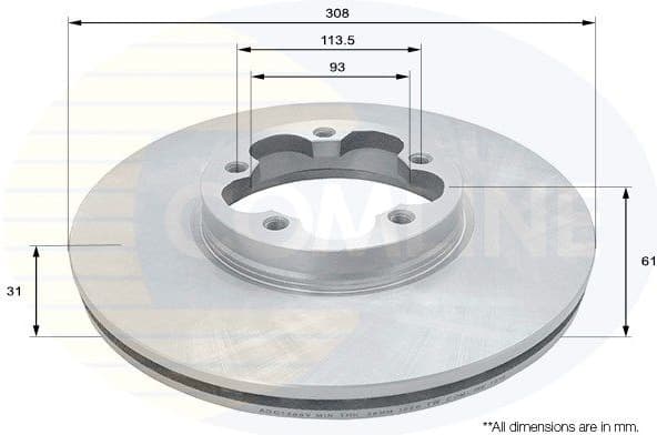 Brake Disc COATED ADC1266V - image 2
