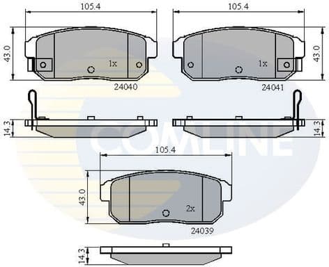 Brake Pad Set, disc brake CBP31283 - image 2