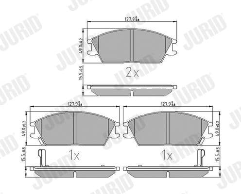 Brake Pad Set, disc brake 572268J