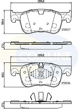 Brake pads front CBP02246 - image 2