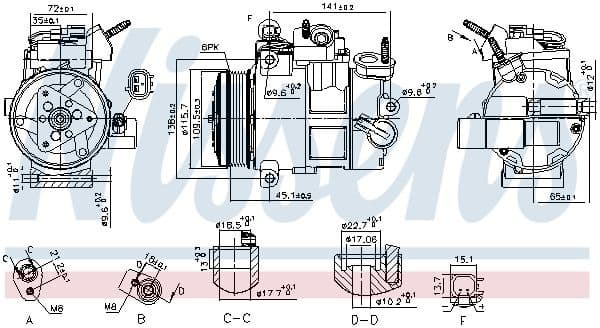 Compressor, air conditioning ** FIRST FIT ** 890800