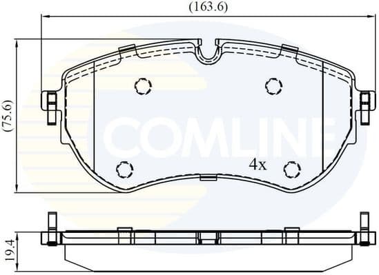 Brake Pad Set, disc brake CBP02456 - image 2