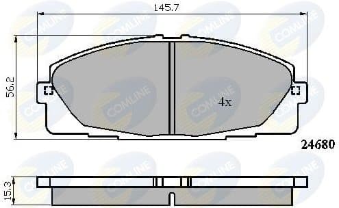 Brake Pad Set, disc brake CBP01706 - image 2