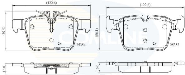 Brake pads rear CBP02345 - image 2