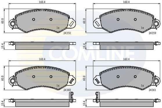 Brake Pad Set, disc brake CBP31544 - image 2