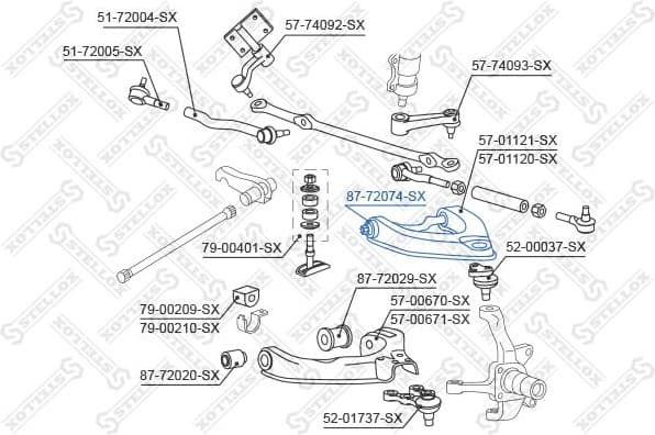 Mounting, control/trailing arm 87-72074-SX - image 2