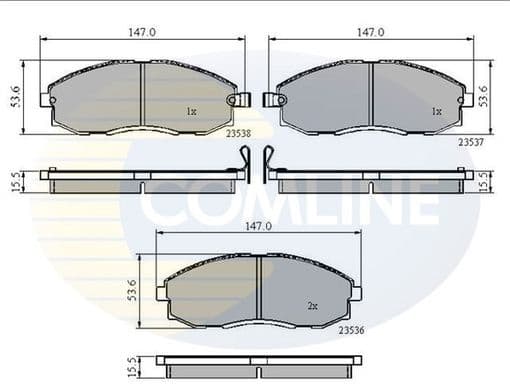 Brake Pad Set, disc brake CBP3481 - image 2