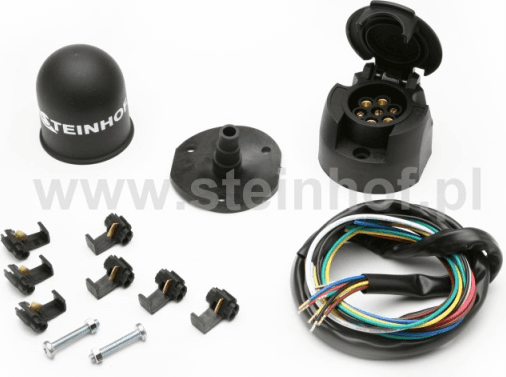 Rozetė priekabai plasttonė 12v 7 kontaktų komplektas su laidais, L=1.80m