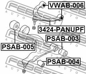 Mounting, control/trailing arm PSAB-004 - image 2