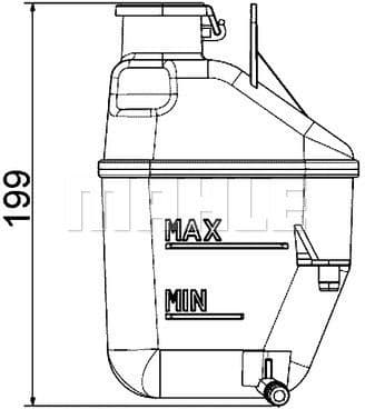 Expansion Tank, coolant BEHR CRT 88 001S