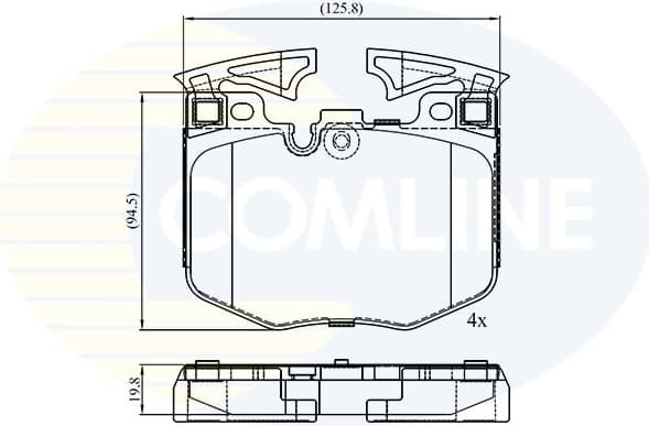 Brake Pad Set, disc brake CBP02527 - image 2