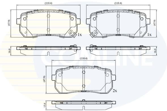 Brake Pad Set, disc brake CBP32693 - image 2