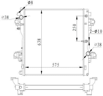 Radiator, engine cooling 550018