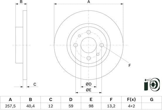 Brake Disc 0 986 479 E65
