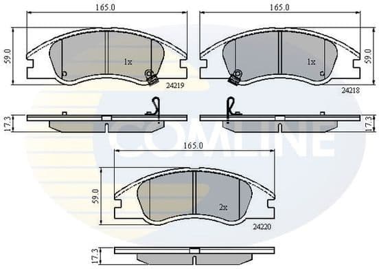 Brake Pad Set, disc brake CBP31321 - image 2