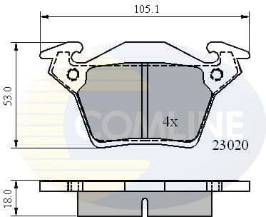 Brake Pad Set, disc brake CBP0888 - image 2