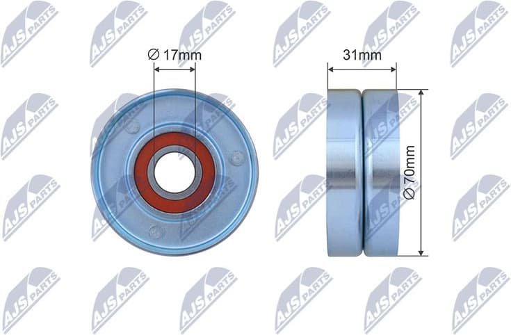 Tensioner Pulley, V-ribbed belt RNK-CH-053