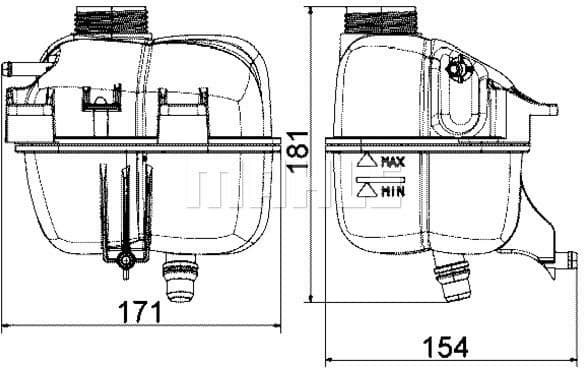 Expansion Tank, coolant BEHR CRT 87 001S