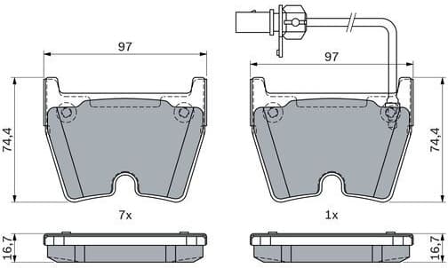 Brake Pad Set, disc brake 0 986 424 949