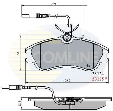 Brake Pad Set, disc brake CBP1174 - image 2