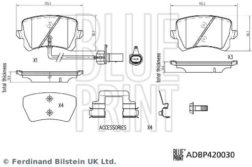 Brake Pad Set, disc brake ADBP420030 - image 2