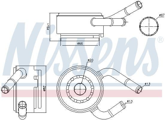 Oil Cooler, engine oil ** FIRST FIT ** 91190 - image 5