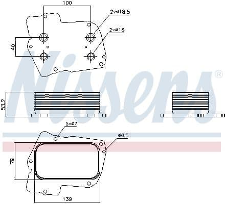 Oil Cooler, engine oil 90811 - image 7