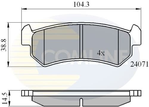 Brake Pad Set, disc brake CBP01191 - image 2