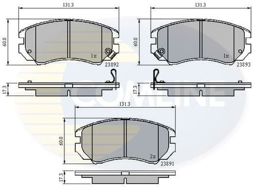Brake Pad Set, disc brake CBP31196 - image 2