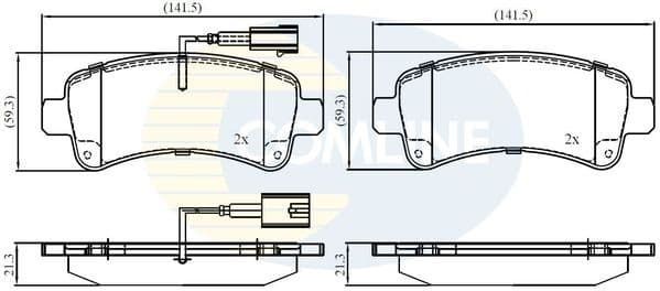 Brake Pad Set, disc brake CBP12395 - image 2