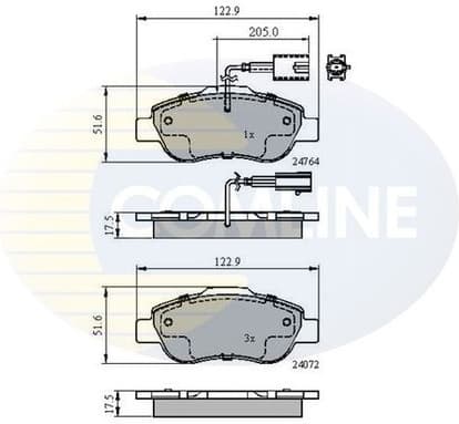 Brake Pad Set, disc brake CBP11600 - image 2