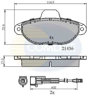 Brake Pad Set, disc brake CBP2509 - image 2