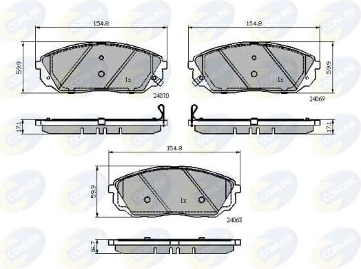 Brake Pad Set, disc brake CBP32013 - image 2