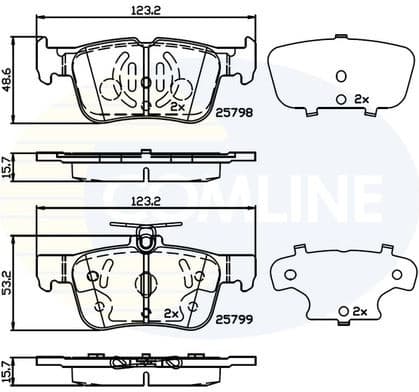 Brake pads rear CBP02243 - image 2