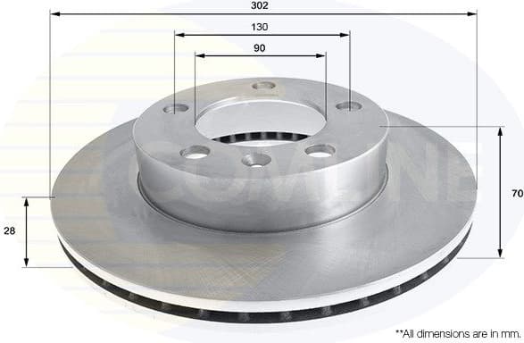 Brake disc, 1pcs FRONT ADC2701V - image 2