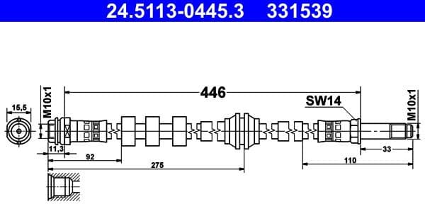 Brake Hose 24.5113-0445.3
