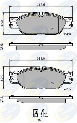 Brake Pad Set, disc brake CBP01704 - image 2