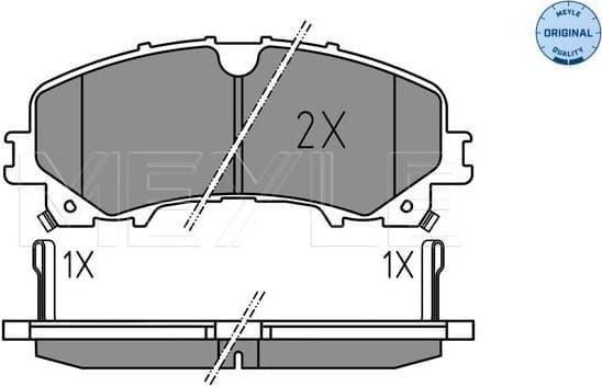 Brake Pad Set, disc brake MEYLE-ORIGINAL: True to OE. 025 221 1716