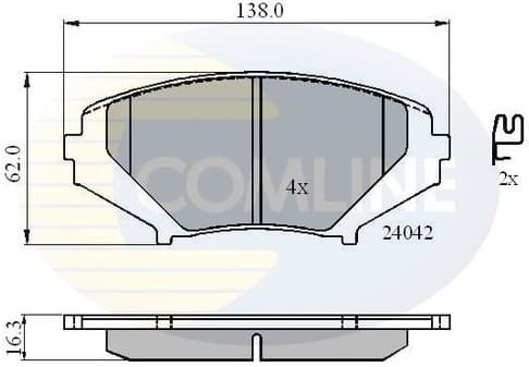 Brake Pad Set, disc brake CBP31246 - image 2