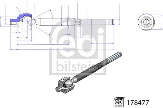 Inner Tie Rod 178477 - image 2