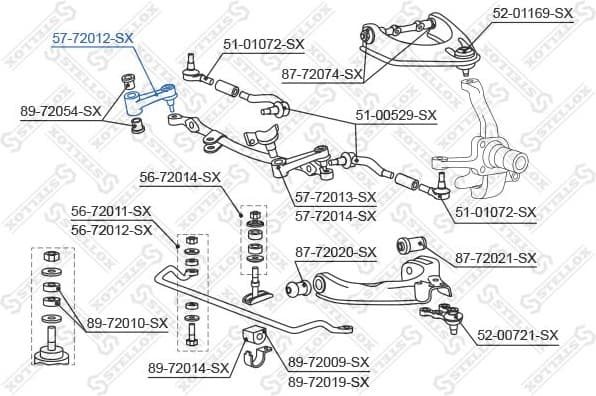 Steering Idler Arm 57-72012-SX - image 2