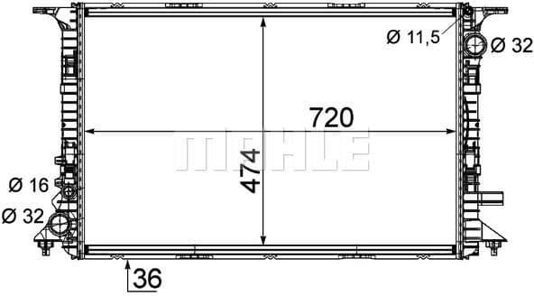 Radiator, engine cooling BEHR *** PREMIUM LINE *** CR 1201 000P - image 3