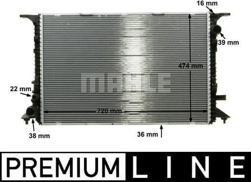 Radiator, engine cooling BEHR *** PREMIUM LINE *** CR 1201 000P - image 7