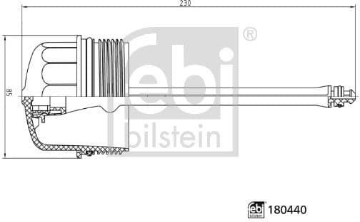 Cap, oil filter housing febi Plus 180440
