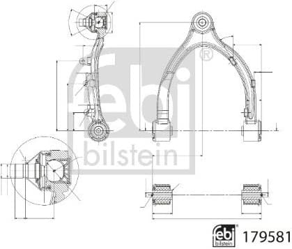 Control/Trailing Arm, wheel suspension 179581